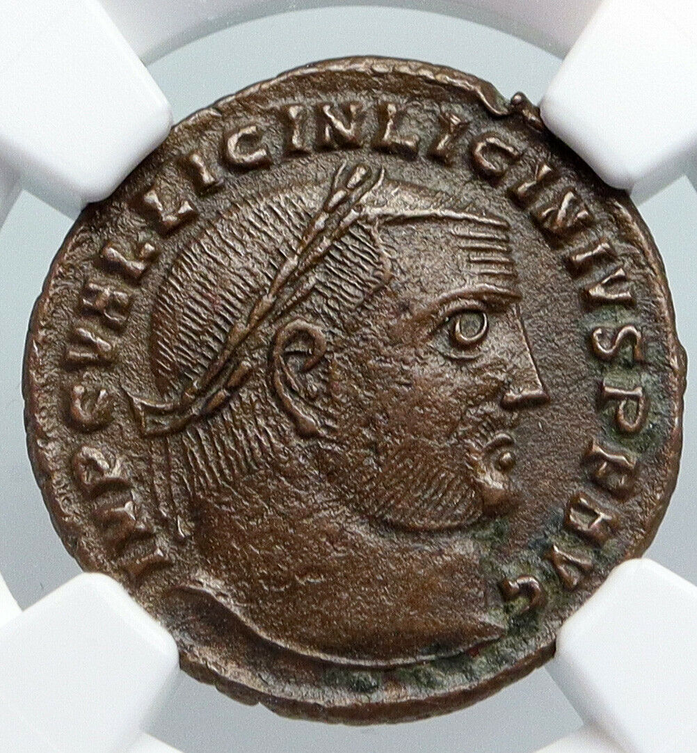 LICINIUS I Authentic Ancient 313AD Alexandria Egypt Roman Coin VIRTUS NGC i90424