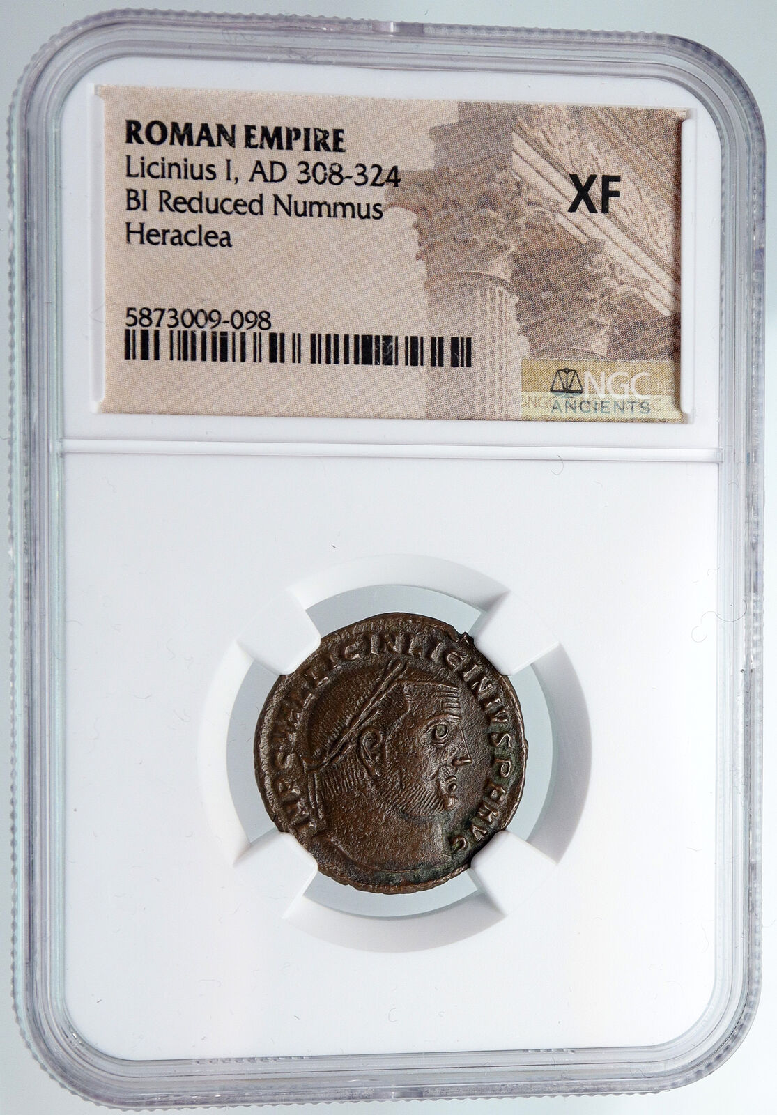 LICINIUS I Authentic Ancient 313AD Alexandria Egypt Roman Coin VIRTUS NGC i90424