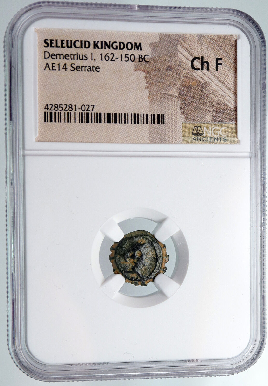 DEMETRIOS I Soter Authentic Ancient Silver Greek OLD APOLLO Coin NGC i90428