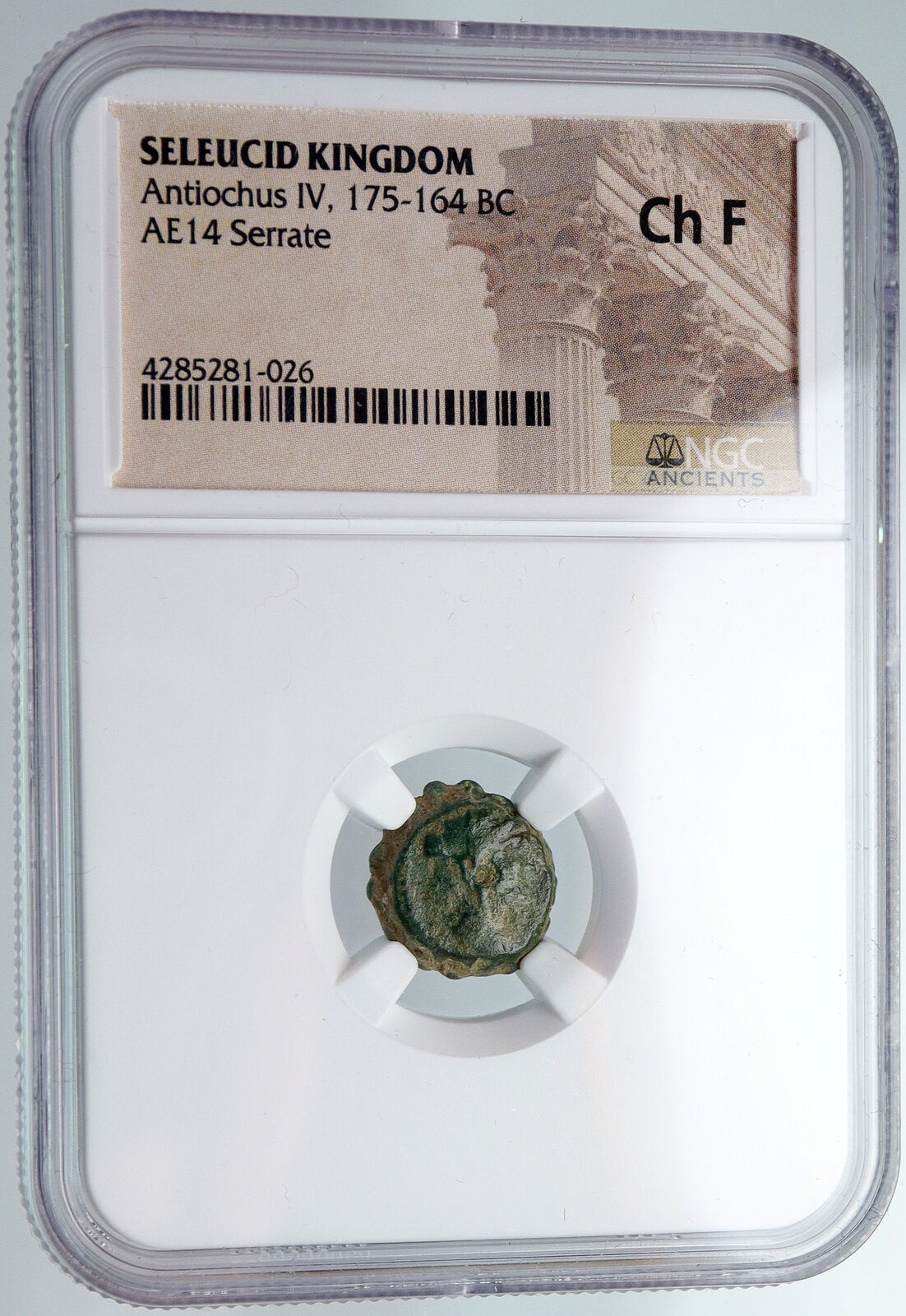 ANTIOCHOS IV EPIPHANES 175BC Authentic Ancient Seleucid Greek Coin NGC i90427