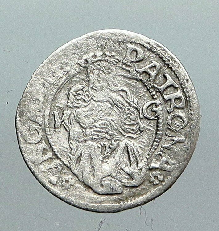 1516 KB HUNGARY King Ludwig II (Louis II) ANTIQUE Old Silver Denier Coin i90556