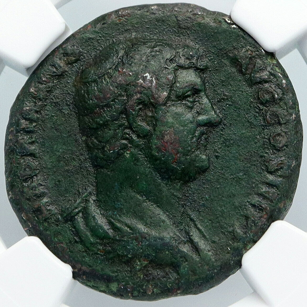 HADRIAN Authentic Ancient 117AD Ancient VINTAGE Roman Coin FELICITAS NGC i88905