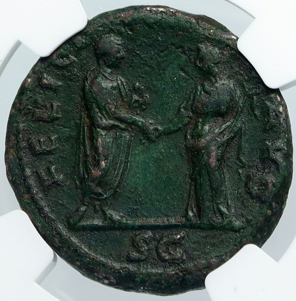 HADRIAN Authentic Ancient 117AD Ancient VINTAGE Roman Coin FELICITAS NGC i88905