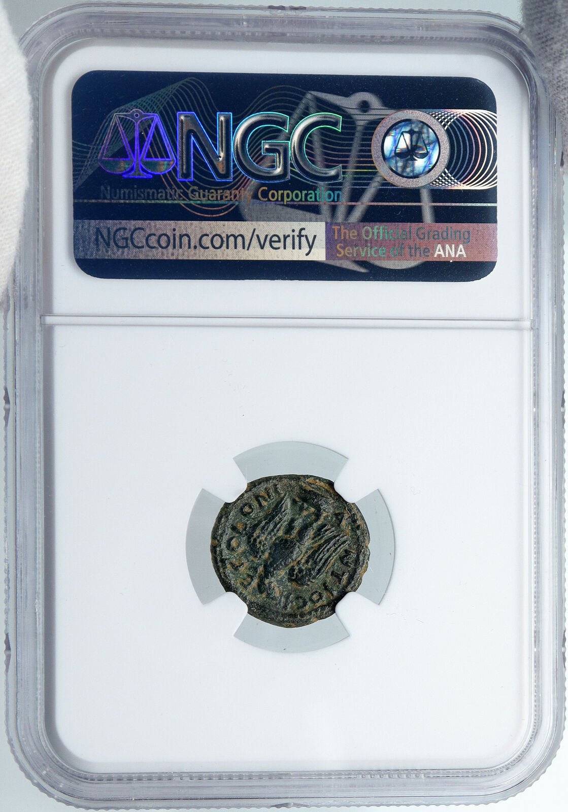 LUCIUS VERUS 161AD Pisidia, Antiochia Rome Ancient Roman Coin ALTAR NGC i88934