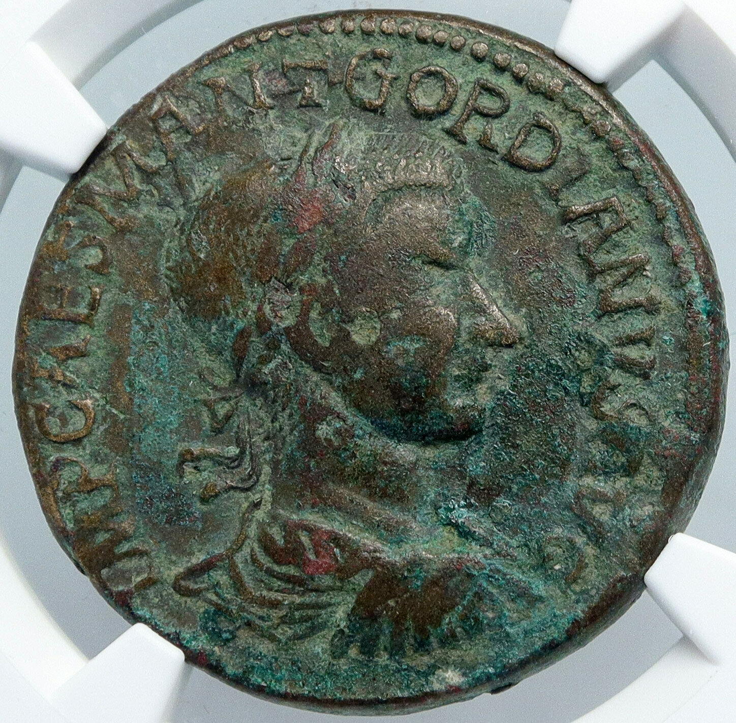 GORDIAN III on HORSEBACK Hunts Lion 238AD Antioch Pisidia Roman Coin NGC i88933