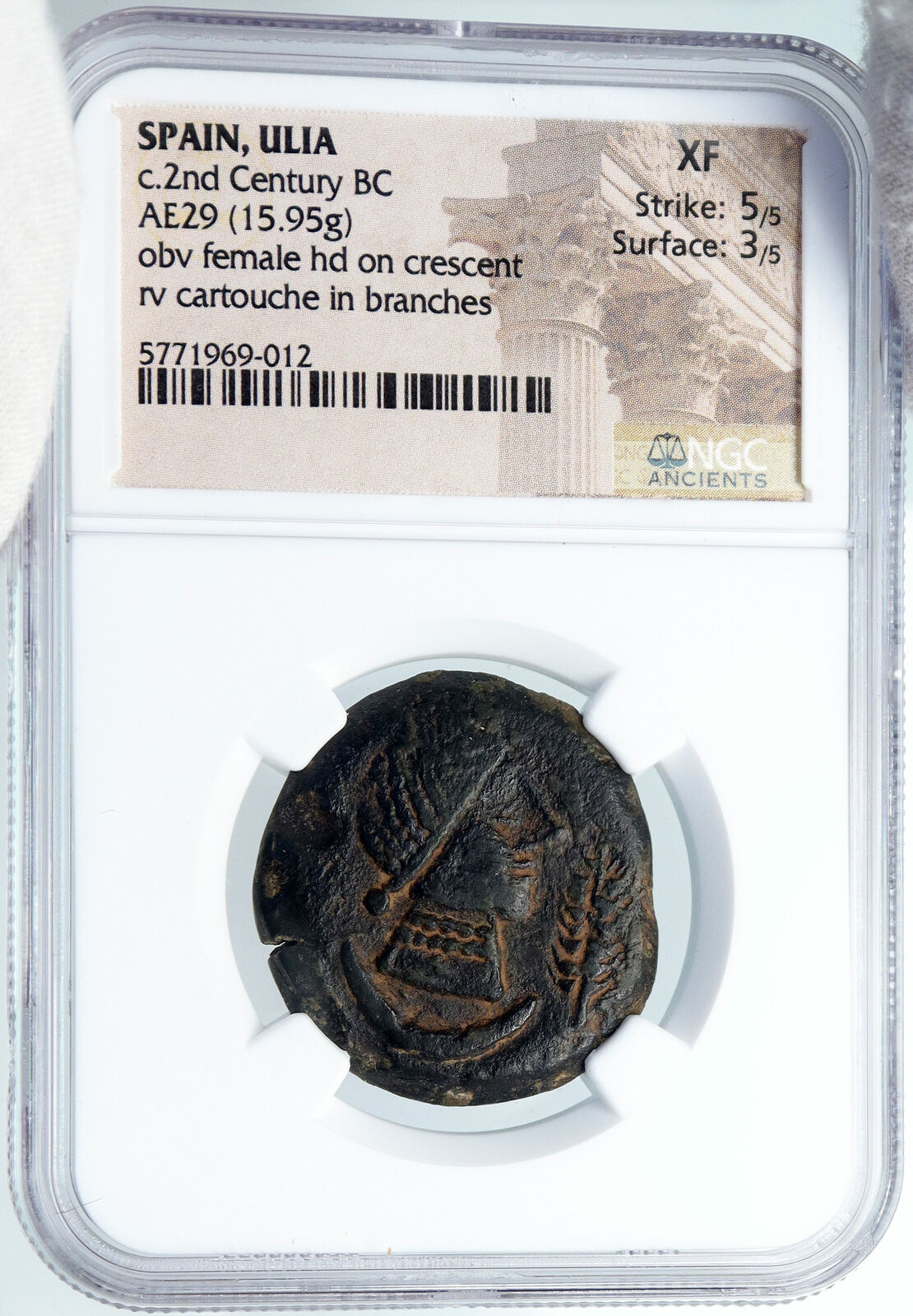 ULIA in SPAIN Authentic Ancient 200 BC OLD Iberian Greek Spanish Coin NGC i88935