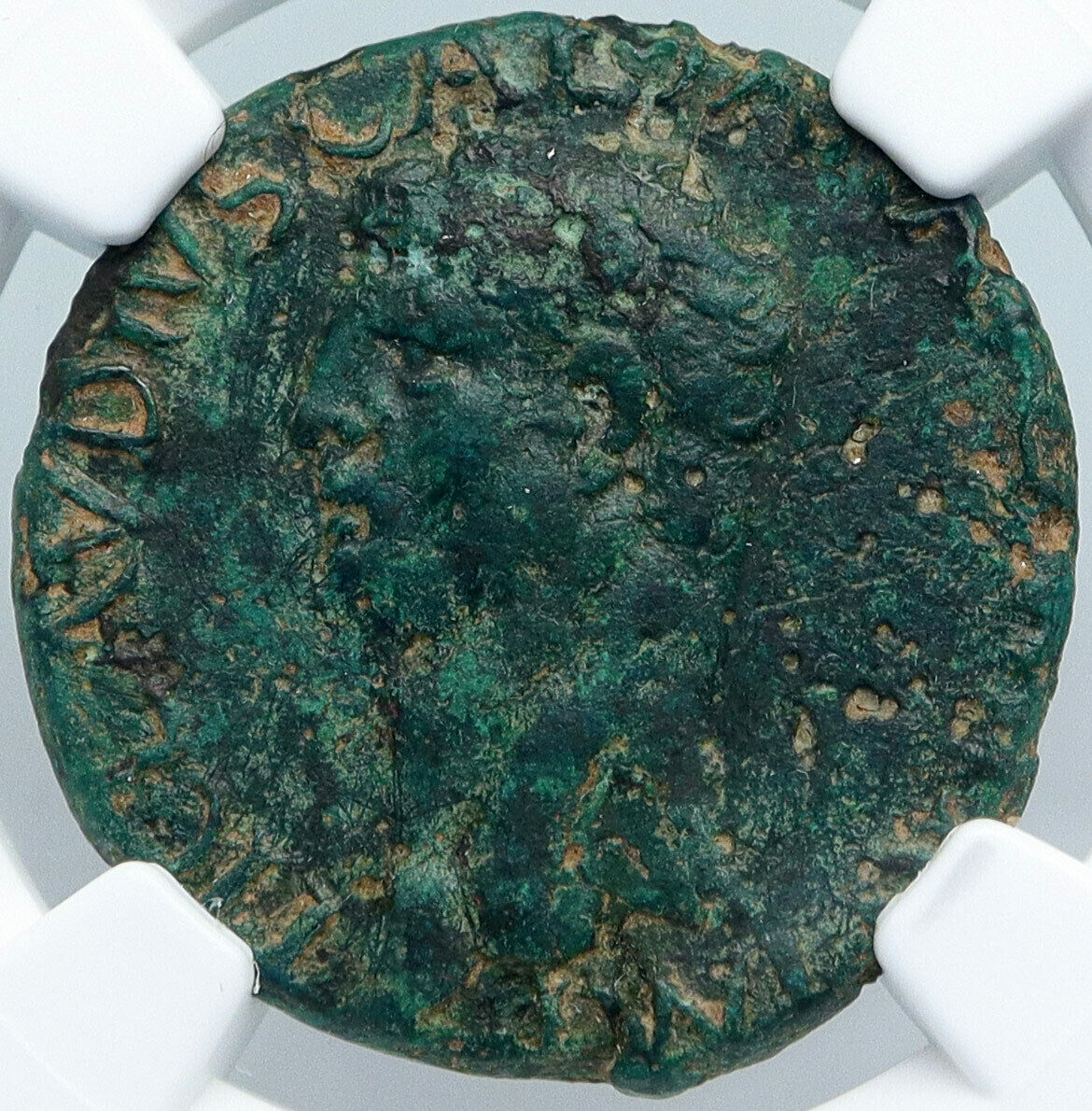 CLAUDIUS Authentic Ancient Branch Mint BARBAROUS RARE Old Roman Coin NGC i88927