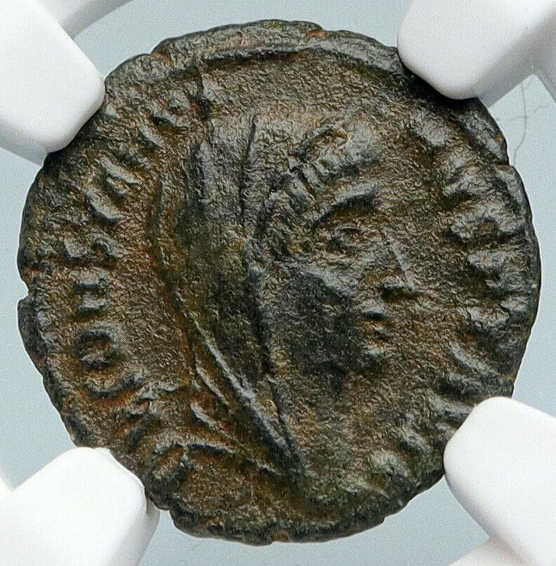 CONSTANTINE I the GREAT Roman Coin POSTHUMOUS Christian Deification NGC i89860