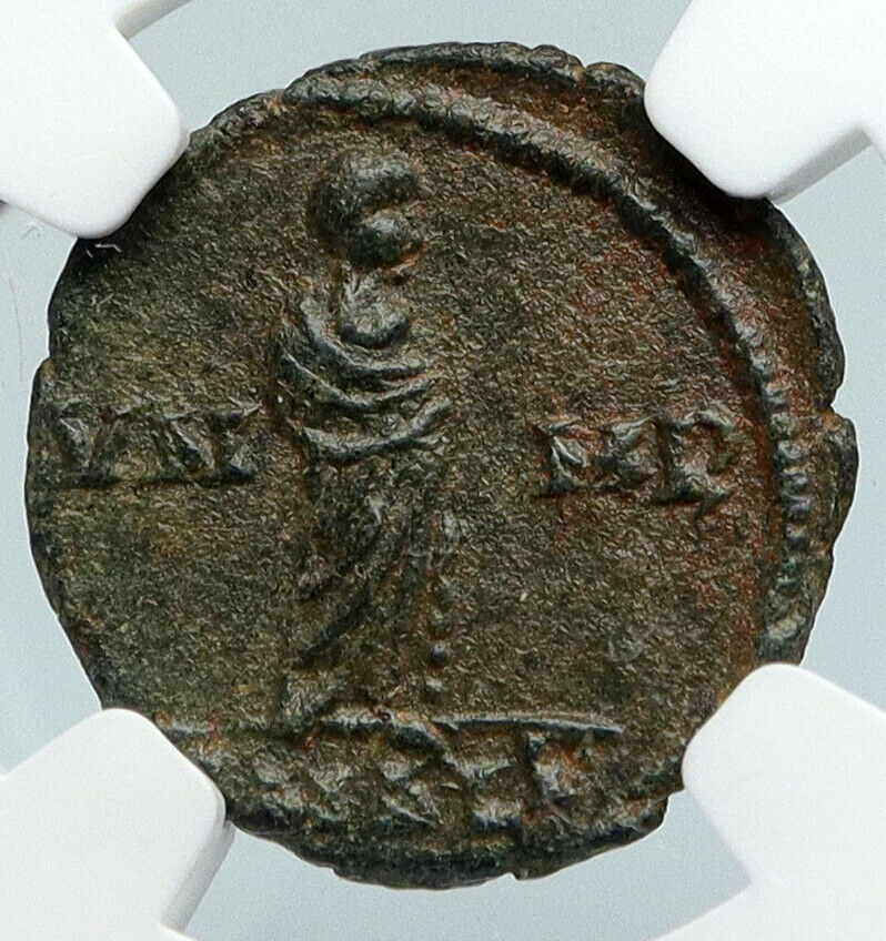 CONSTANTINE I the GREAT Roman Coin POSTHUMOUS Christian Deification NGC i89860