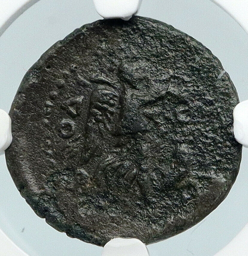 RHODES Greek Island Off Caria Genuine Ancient 1 AD Greek Coin HELIOS NGC i89858