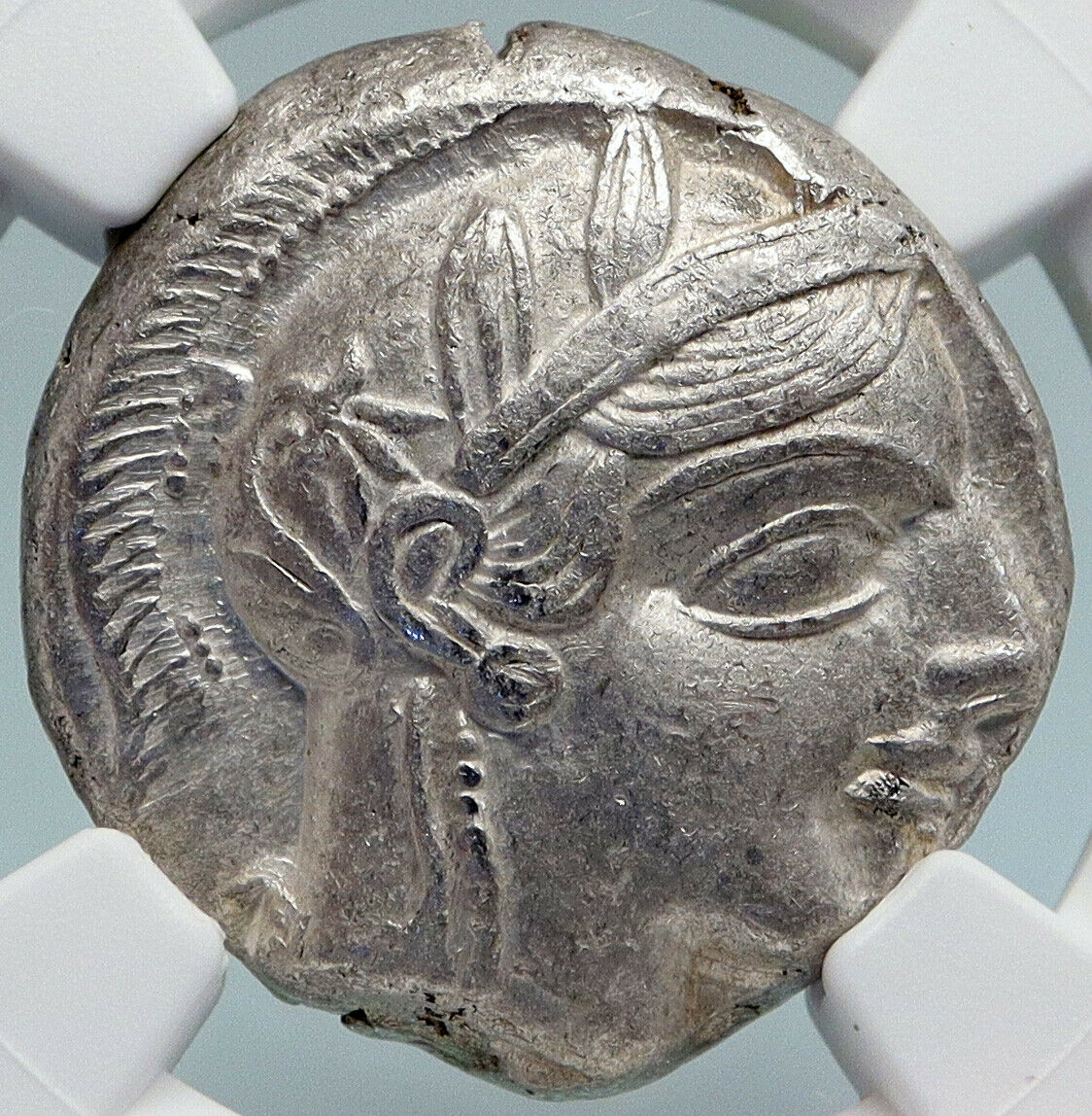 ATHENS Greece 440BC Ancient Silver Greek TETRADRACHM Coin Athena Owl NGC i89616