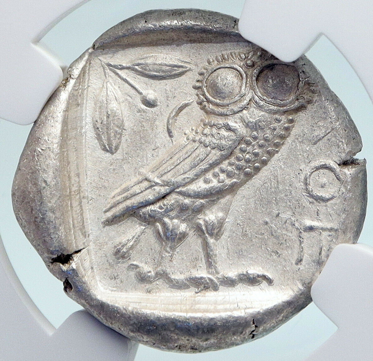 ATHENS Greece 440BC Ancient Silver Greek TETRADRACHM Coin Athena Owl NGC i89616