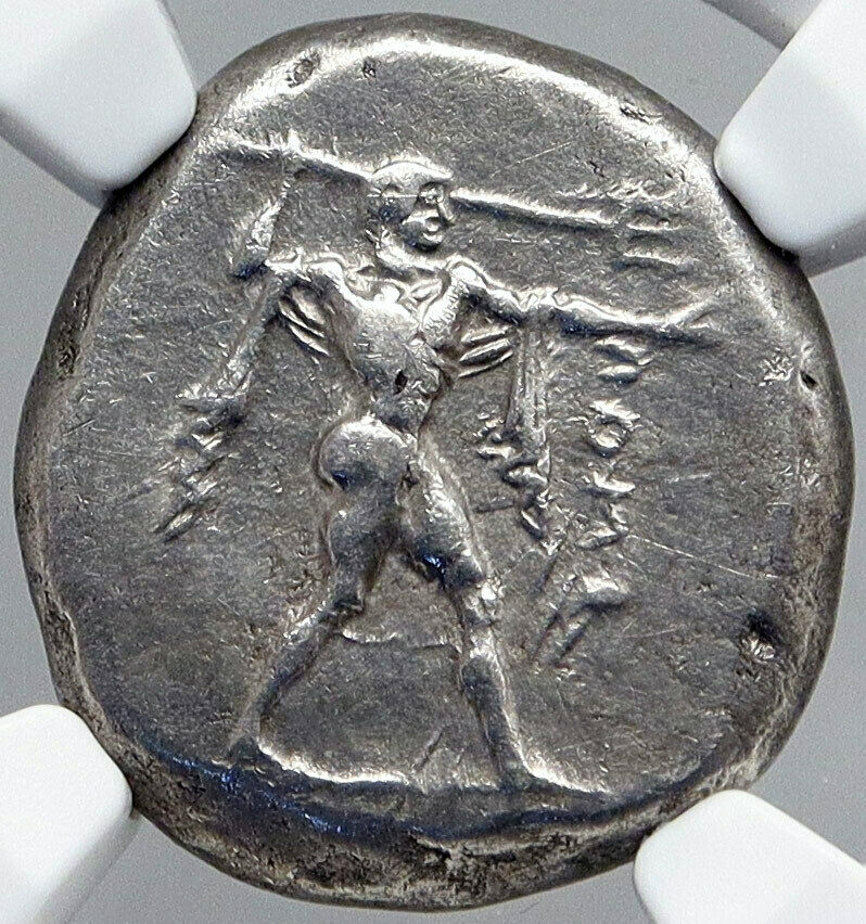 POSEIDONIA Paestum in LUCANIA Authentic OLD Ancient Silver Greek Coin NGC i87732