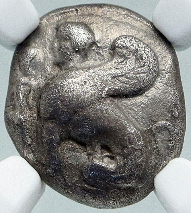 CHIOS Island in IONIA 435BC Ancient Silver Greek DRACHM Coin SPHINX NGC i87745