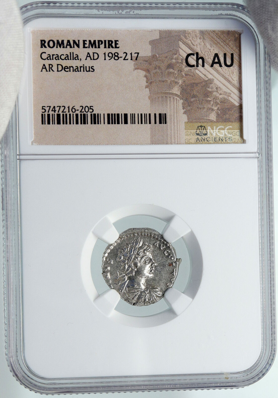 CARACALLA Ancient Vintage 205AD Silver Roman DENARIUS Coin FELICITAS NGC i87748