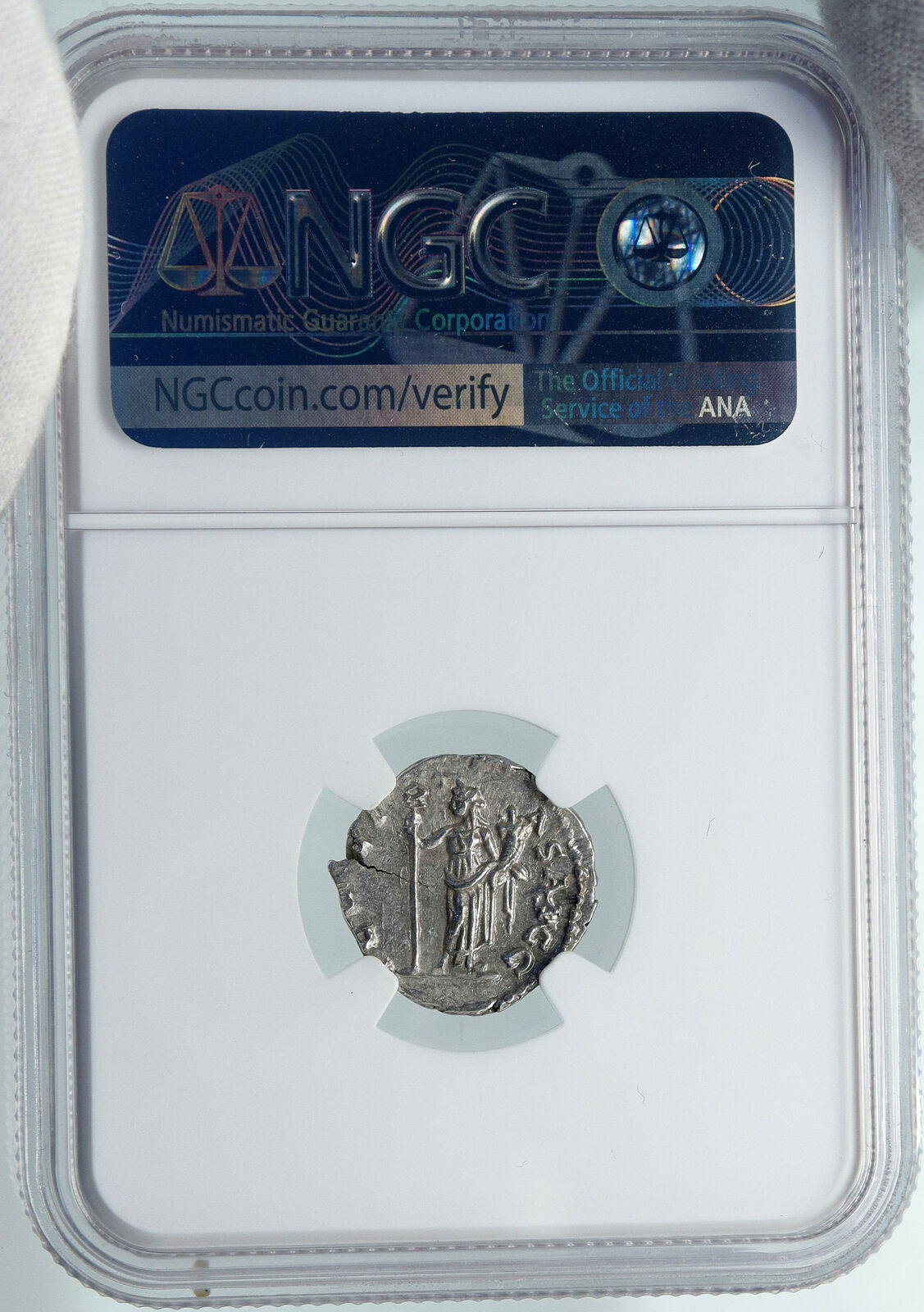 CARACALLA Ancient Vintage 205AD Silver Roman DENARIUS Coin FELICITAS NGC i87748