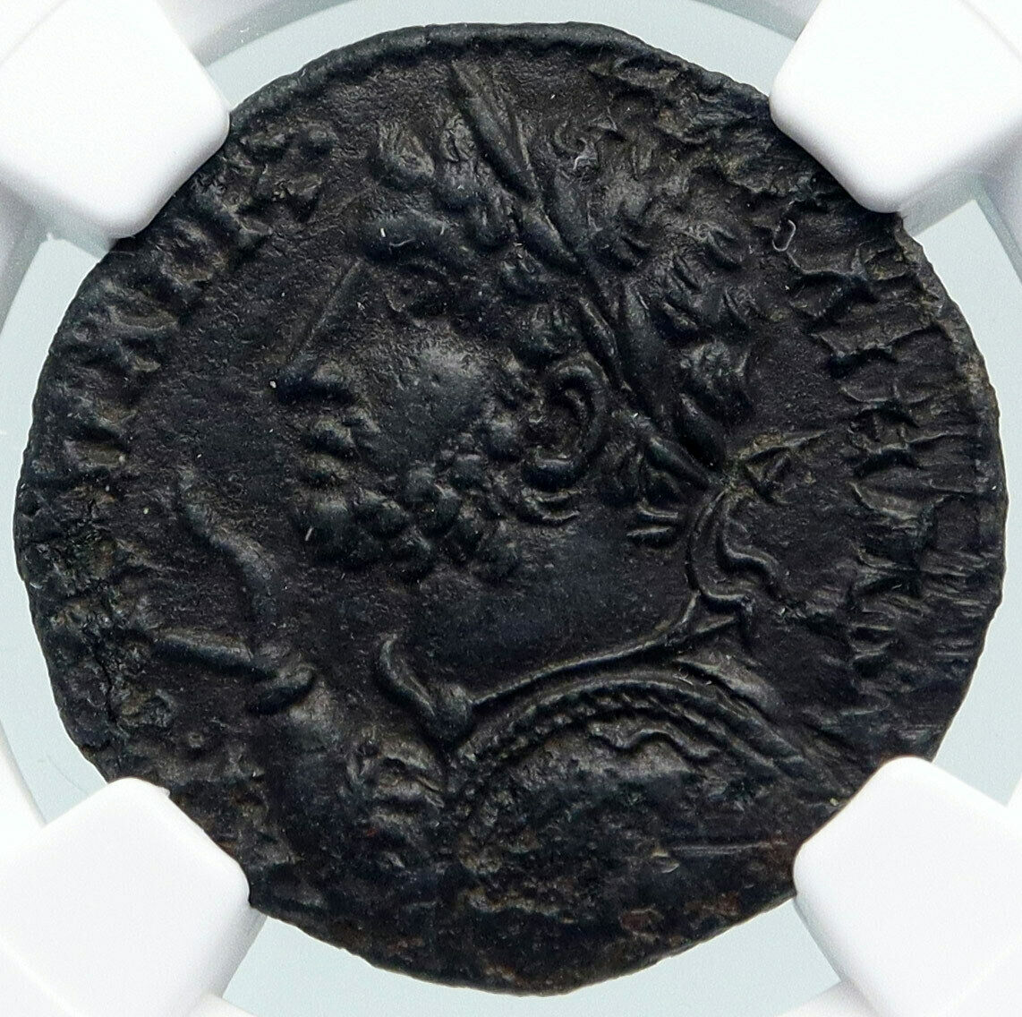 GALLIENUS Mysia, Cyzicus 253AD Rome Ancient Roman Coin ALTAR & SNAKE NGC i87751