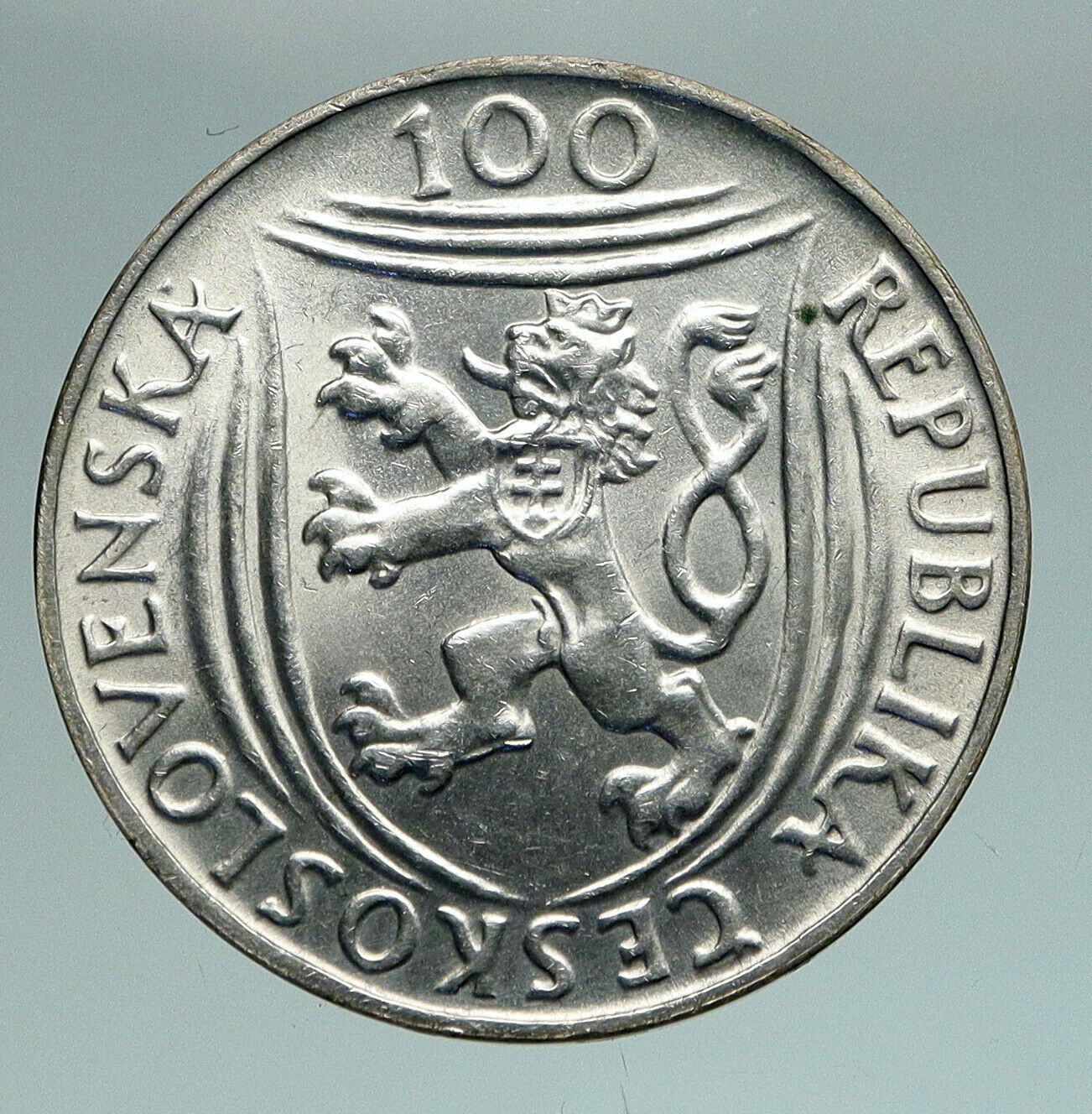 1951 CZECH REPUBLIC Czechoslovakia KLEMENT GOTTWALD Silver 100 Korun Coin i90904