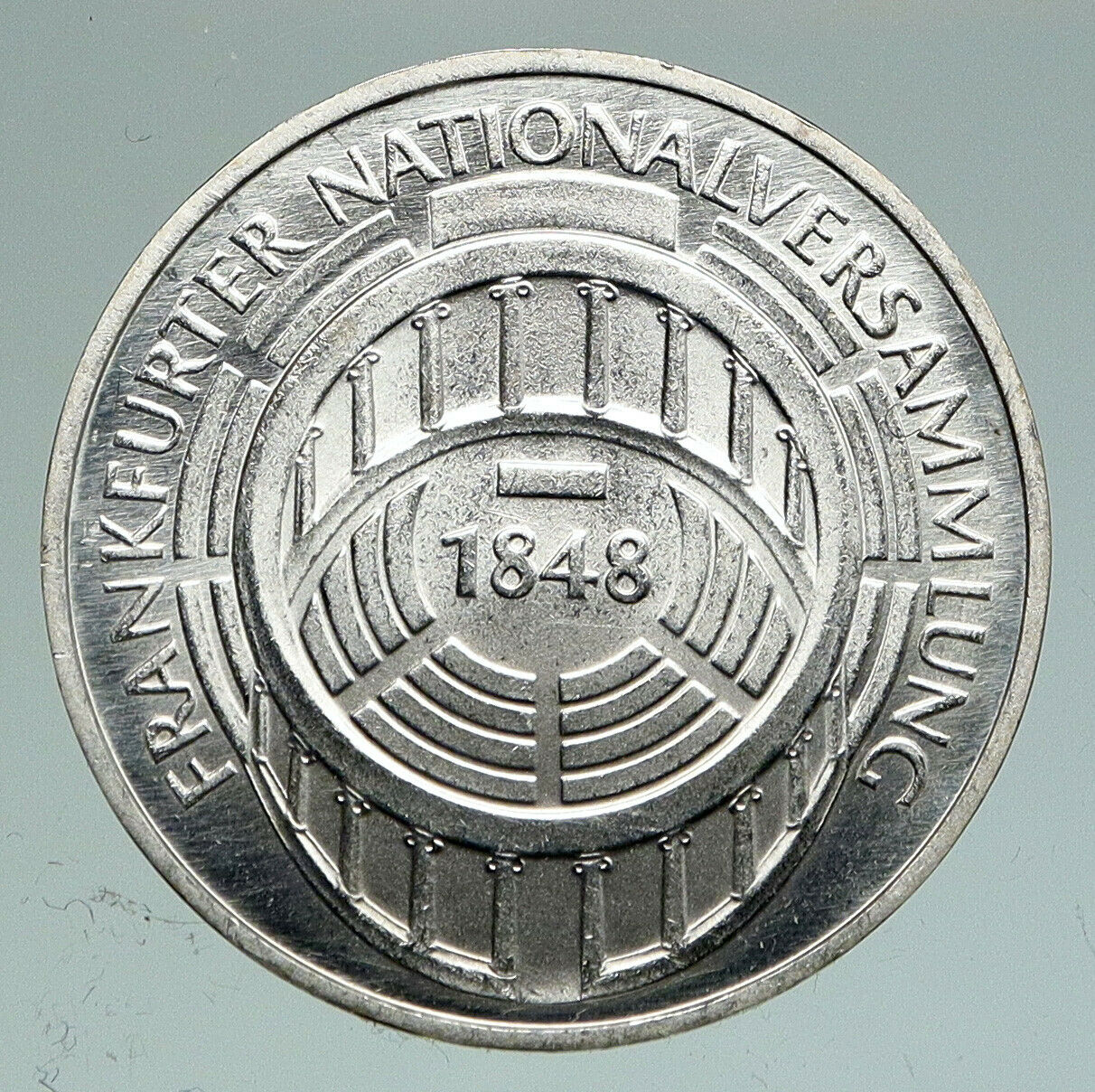 1973 GERMANY FRANFURT PARLIAMENT BUILDING Old Silver 5 Mark German Coin i91127