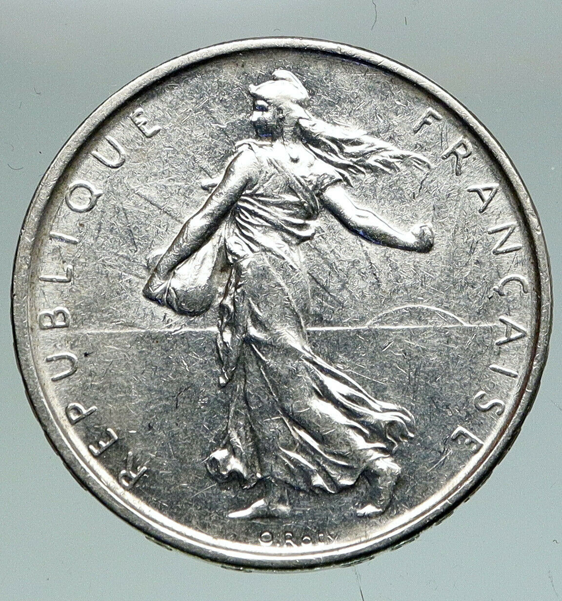 1962 FRANCE La Semeuse French SOWER WOMAN Old LARGE Silver 5 Francs Coin i91135