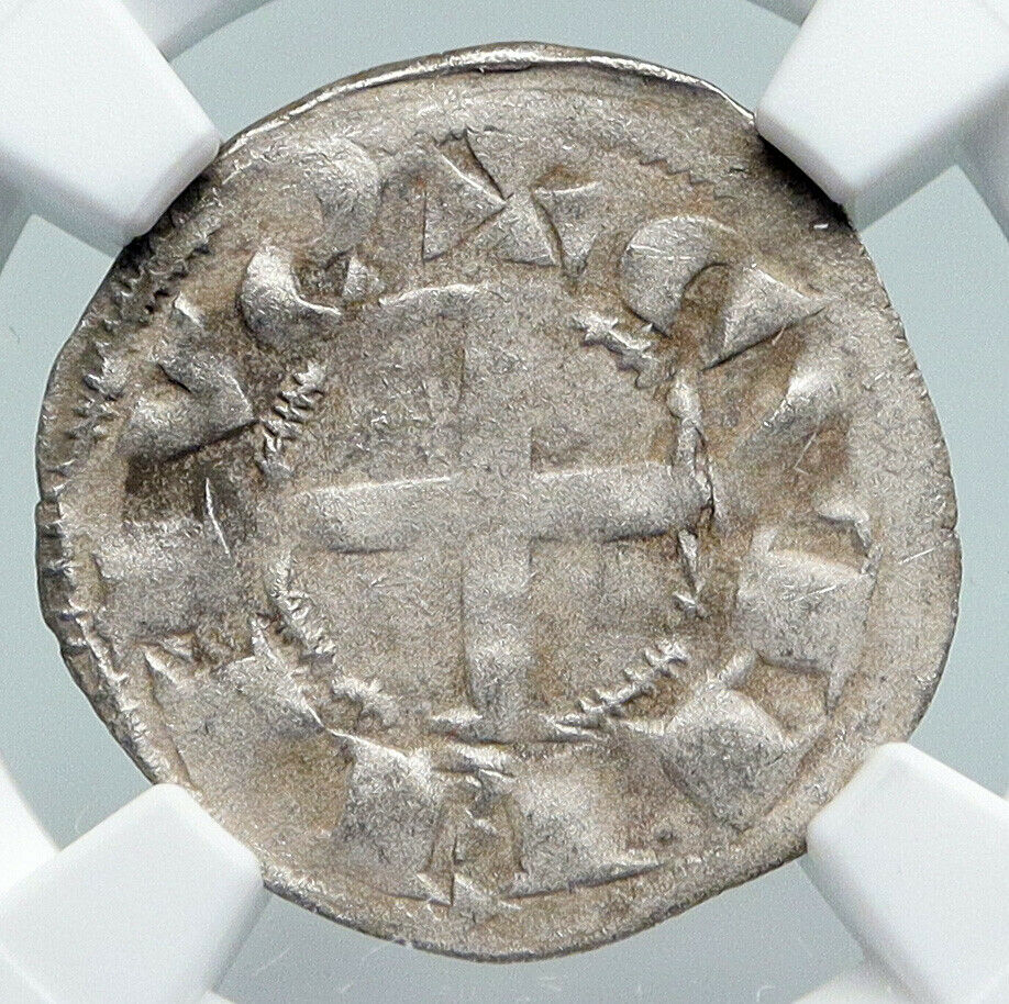 1207 AD FRANCE FEUDAL Lordship of Déols Medieval Silver Denier NGC Coin i91315