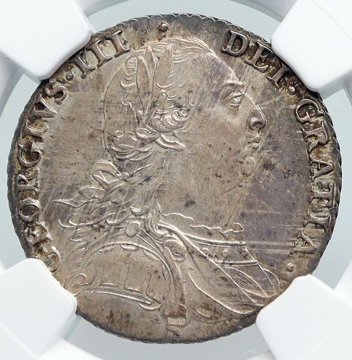 1787 UK Britain United Kingdom KING GEORGE III Silver 1 Shilling NGC Coin i91321