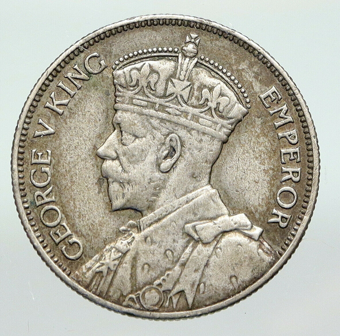 1935 NEW ZEALAND under UK King George V Silver Florin Coin w KIWI BIRD i91203