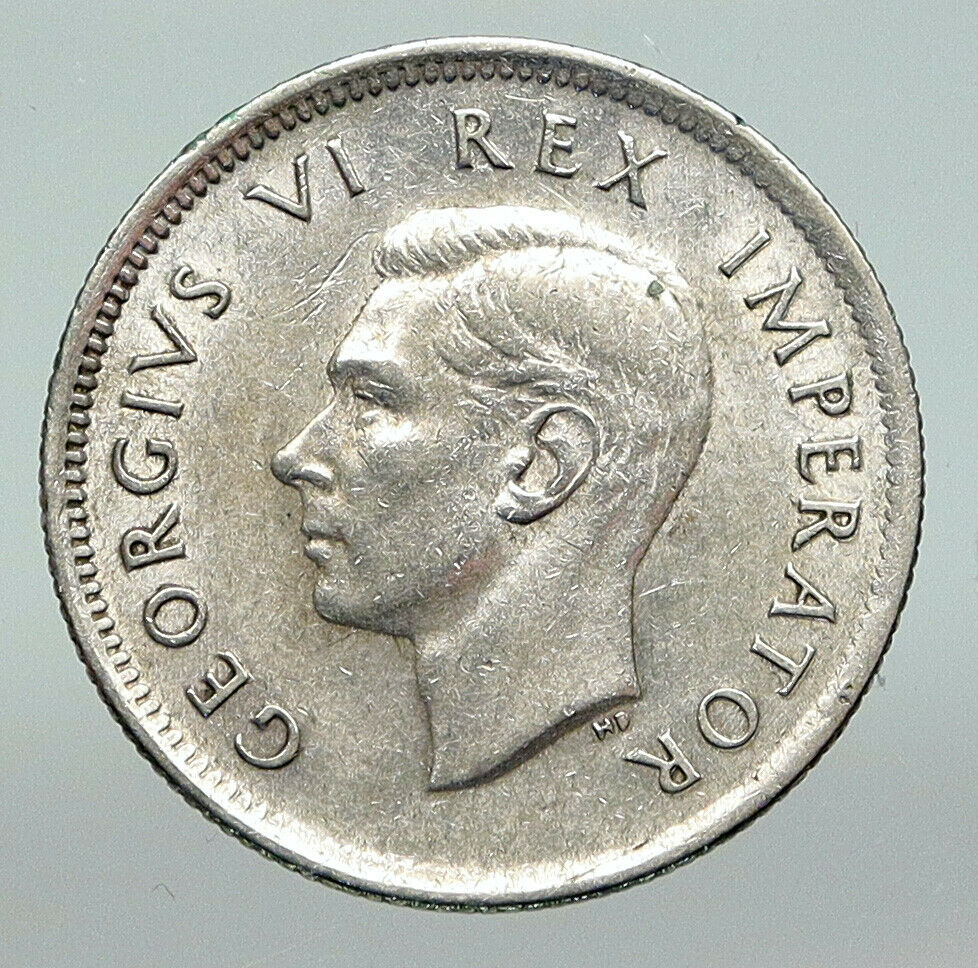 1941 SOUTH AFRICA UK King GEORGE V Vintage OLD Silver Shilling Coin i91201