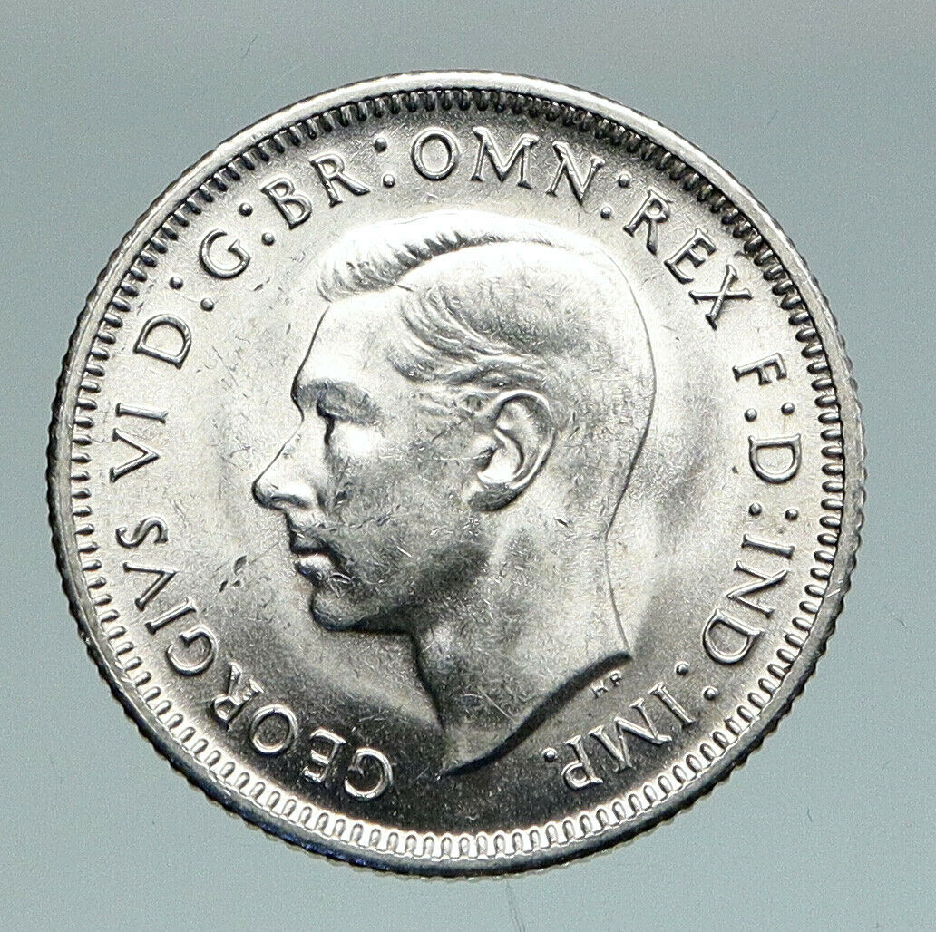 1943S AUSTRALIA King George VI of United Kingdom Silver Shilling Coin RAM i91049