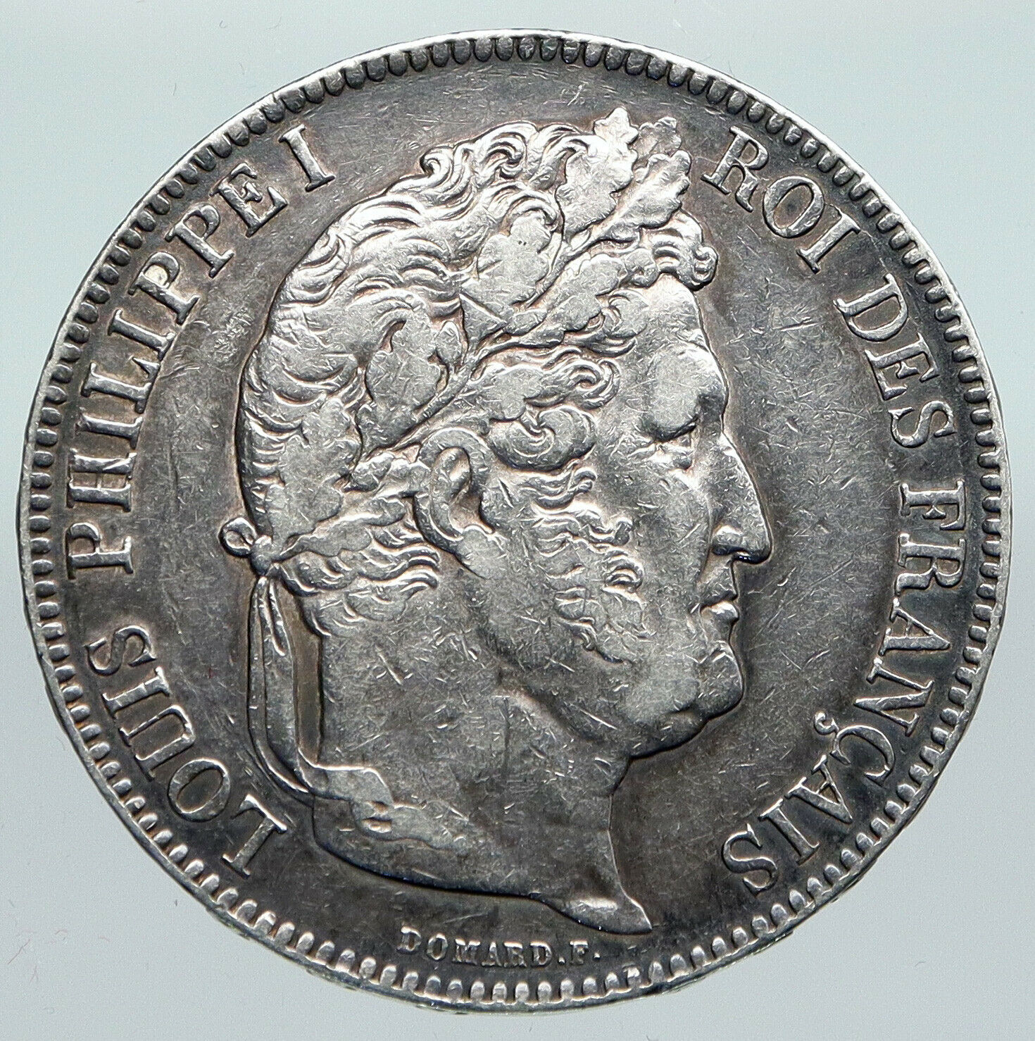 1842 FRANCE King Louis Philippe I French Antique OLD Silver 5 Francs Coin i91385