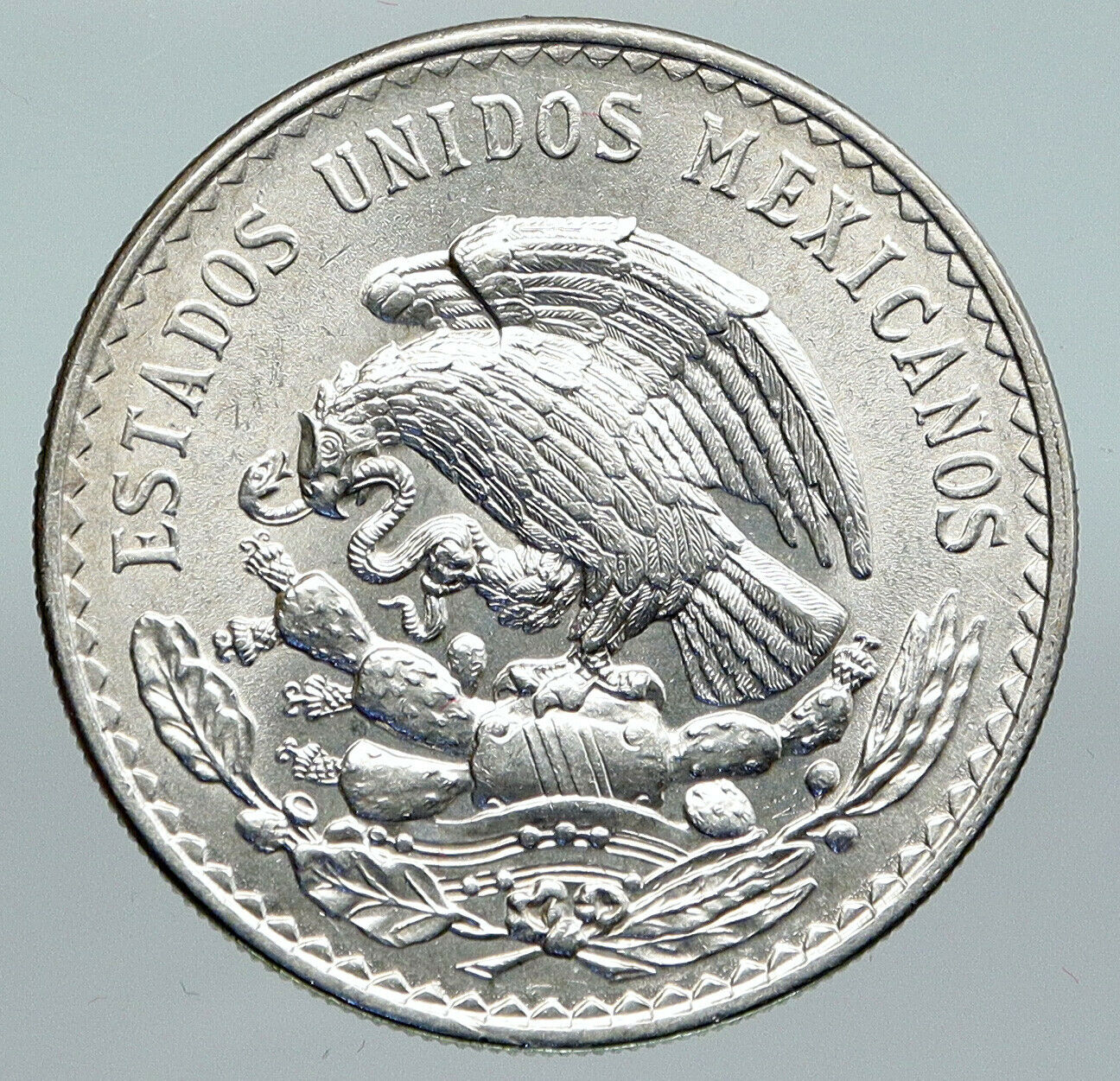 1947 Mo MEXICO Independence War HERO Jose Maria Morelos SILVER Peso Coin i91379