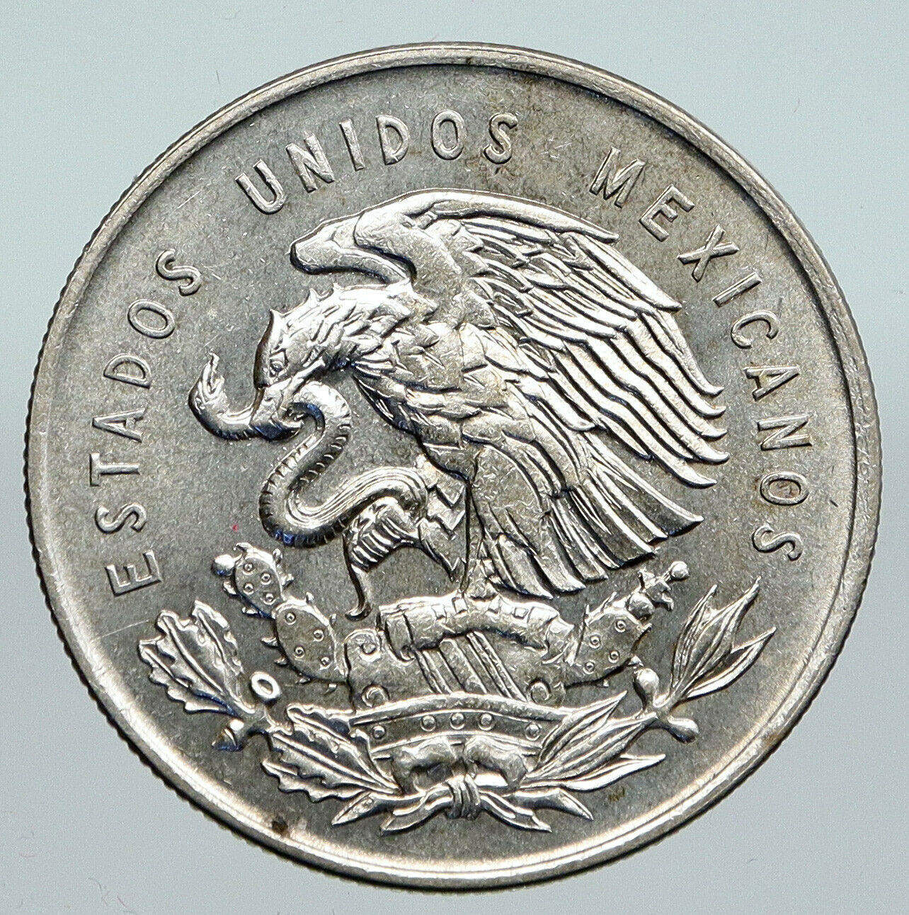 1950 Mo MEXICO Independence HERO JOSE MARIA MORELOS Old Silver Peso Coin i91375