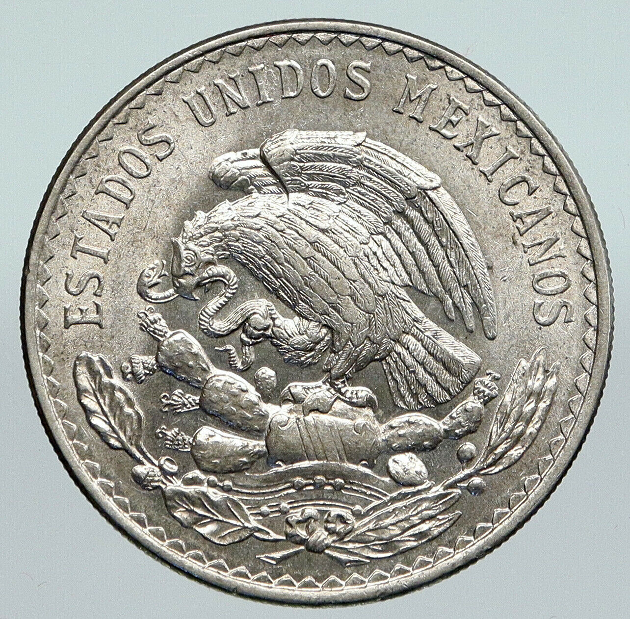 1947 Mo MEXICO Independence War HERO Jose Maria Morelos SILVER Peso Coin i91382