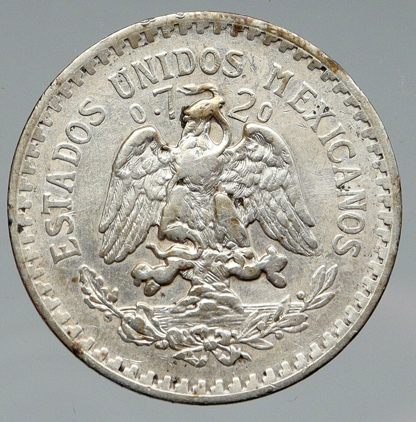 1920 MEXICO Eagle Liberty Cap Large Vintage OLD Silver Peso Mexican Coin i91453