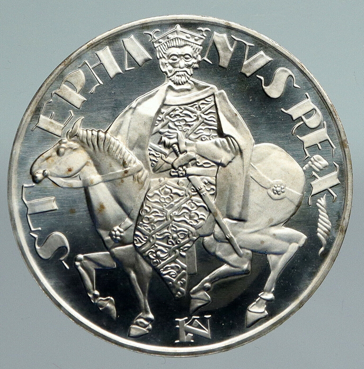 1972 HUNGARY King Saint Stephen & Horse OLD Vintage Silver 50 Forint Coin i91365