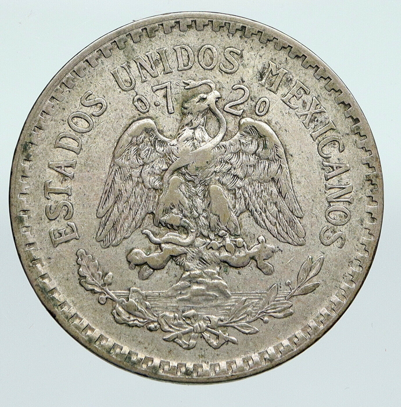 1925 M MEXICO Large Eagle Liberty Cap Mexican Antique Silver 1 Peso Coin i91367