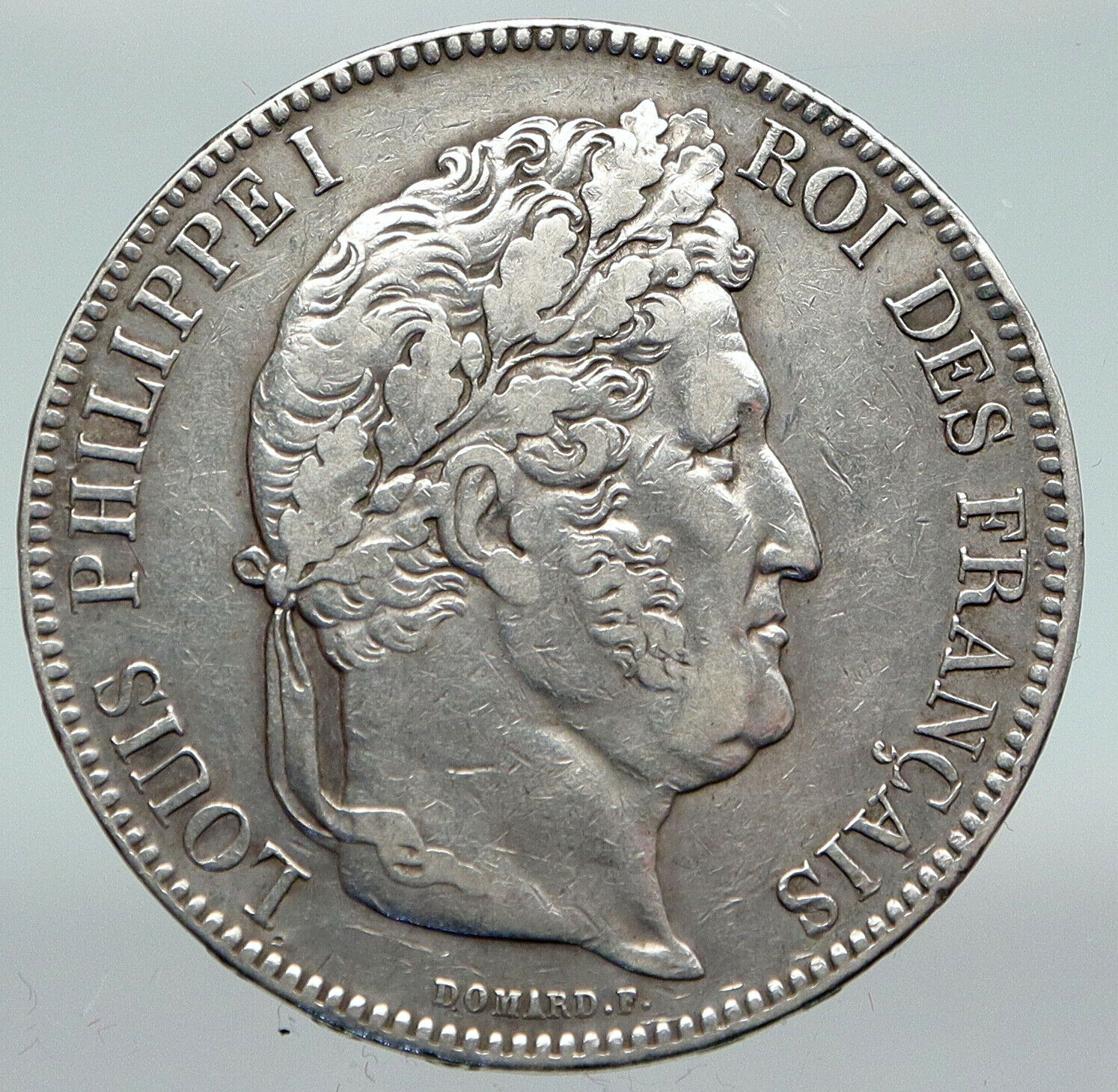 1842 FRANCE King Louis Philippe I French Antique OLD Silver 5 Francs Coin i91418