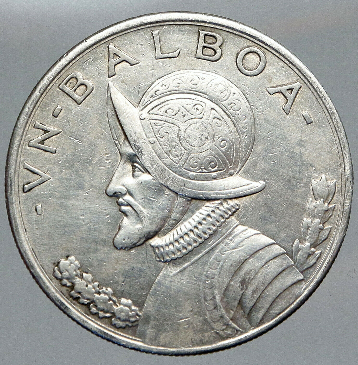 1931 PANAMA Large CONQUISTADOR BALBOA Liberty Vintage OLD Silver Coin i91440