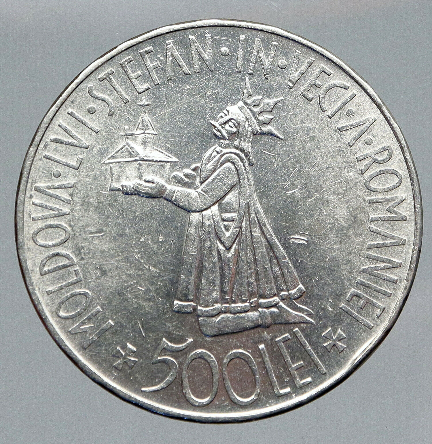 1941 ROMANIA Michael I Antique VINTAGE OLD Silver 500 LEI Romanian Coin i91435