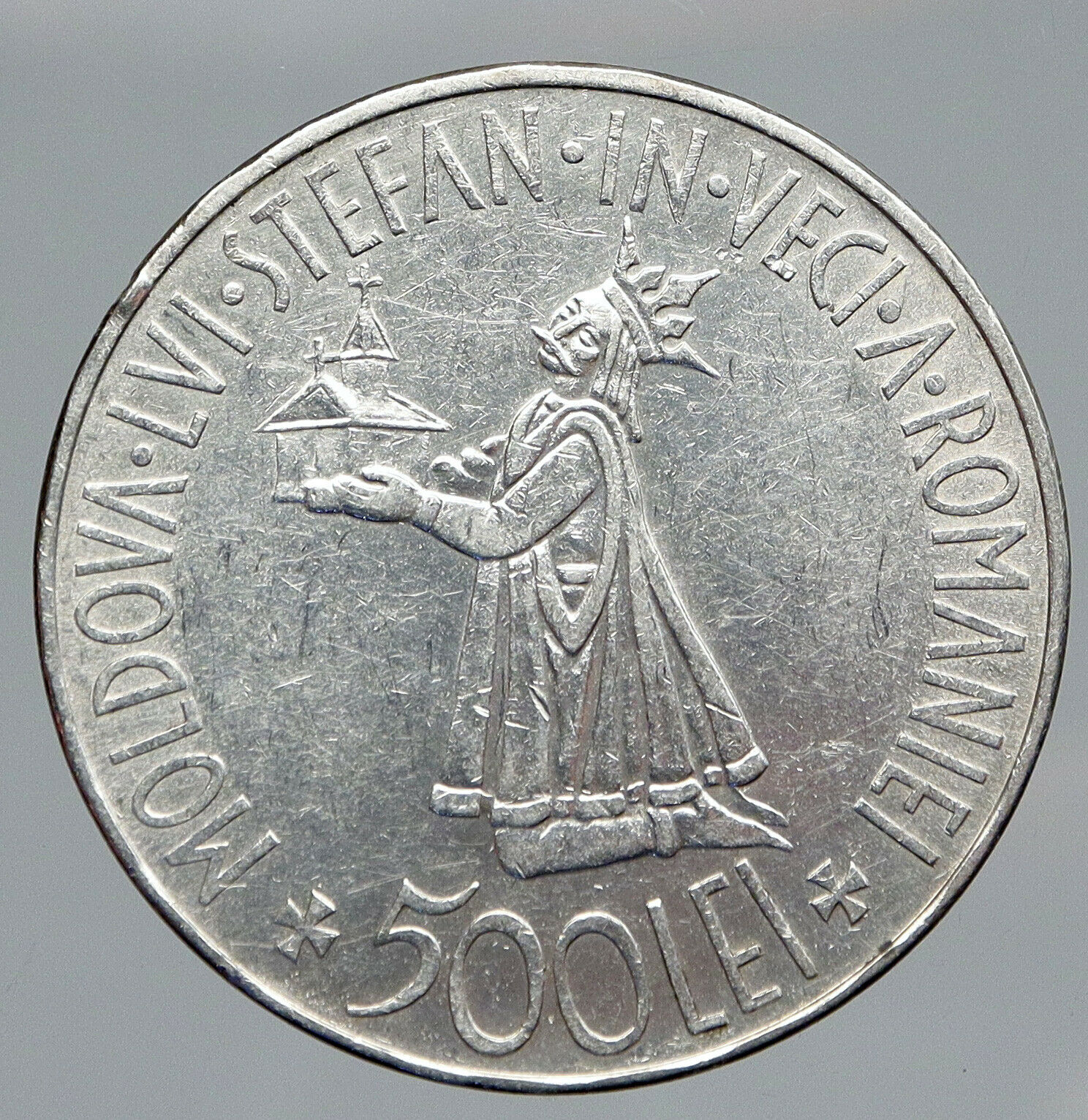 1941 ROMANIA Michael I Antique VINTAGE OLD Silver 500 LEI Romanian Coin i91443