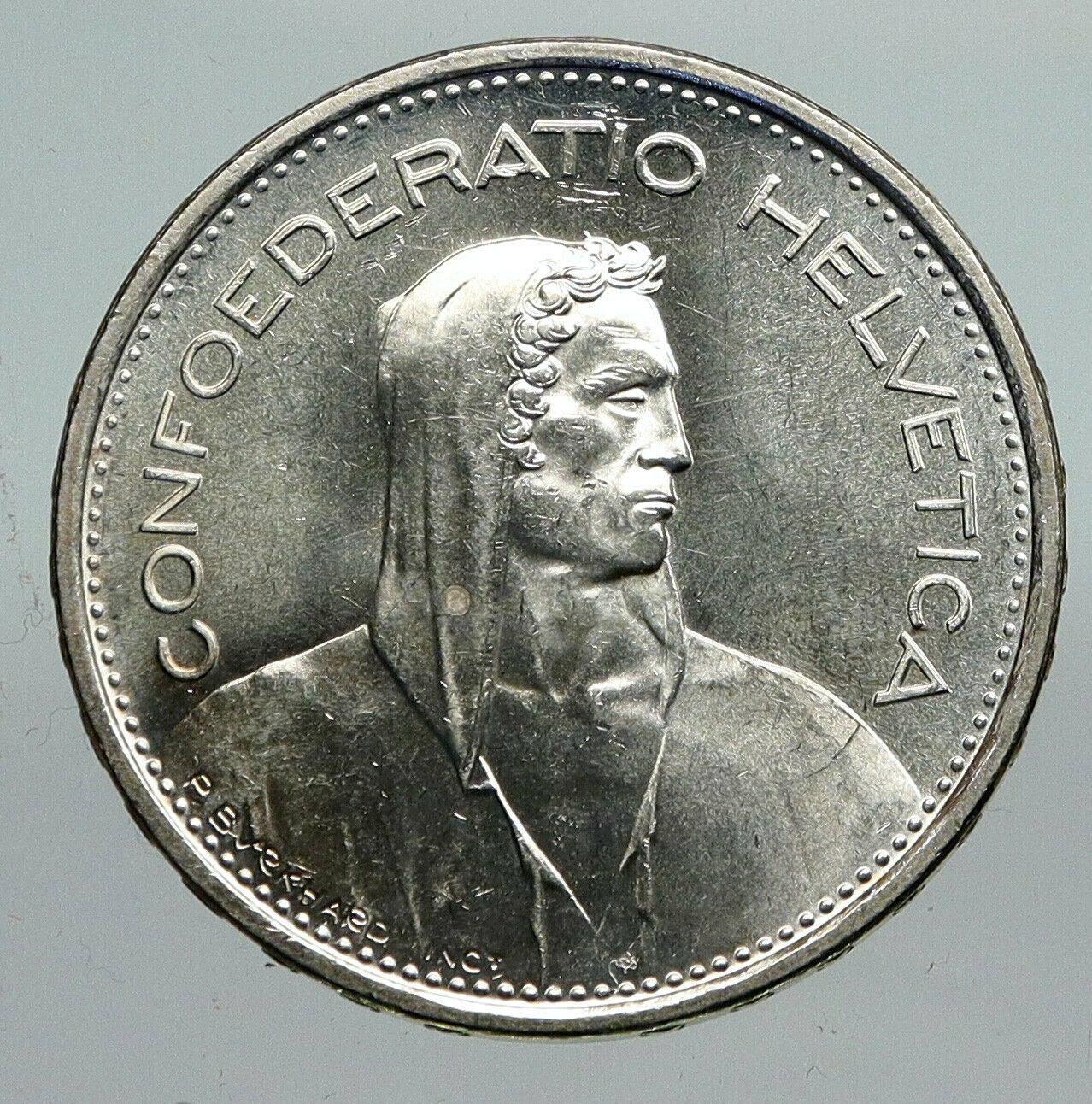 1967 Switzerland Founding HERO WILLIAM TELL 5 Francs Silver Swiss Coin i91307