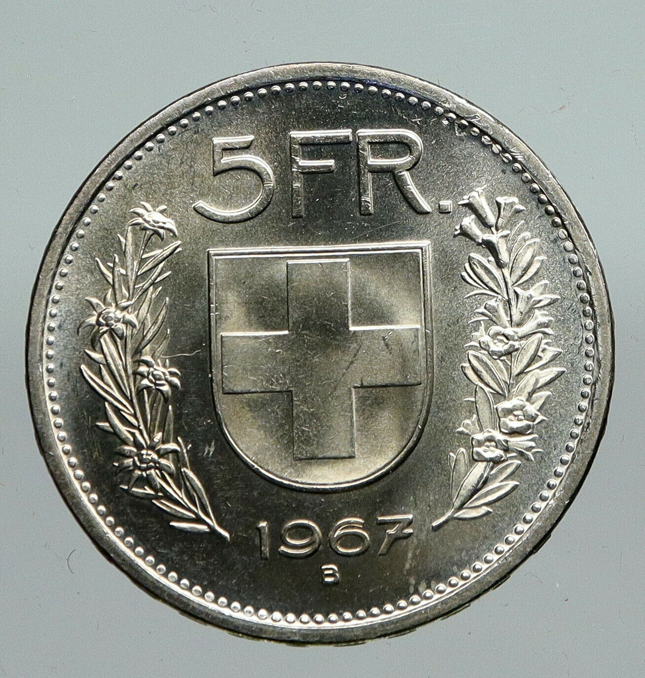 1967 Switzerland Founding HERO WILLIAM TELL 5 Francs Silver Swiss Coin i91307