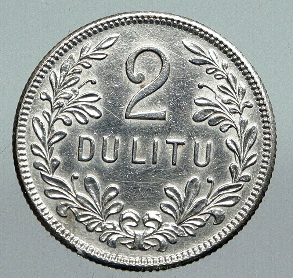 1925 LITHUANIA Silver 2 Litai JONAS BASANAVICIUS Vintage Lithuanian Coin i91284