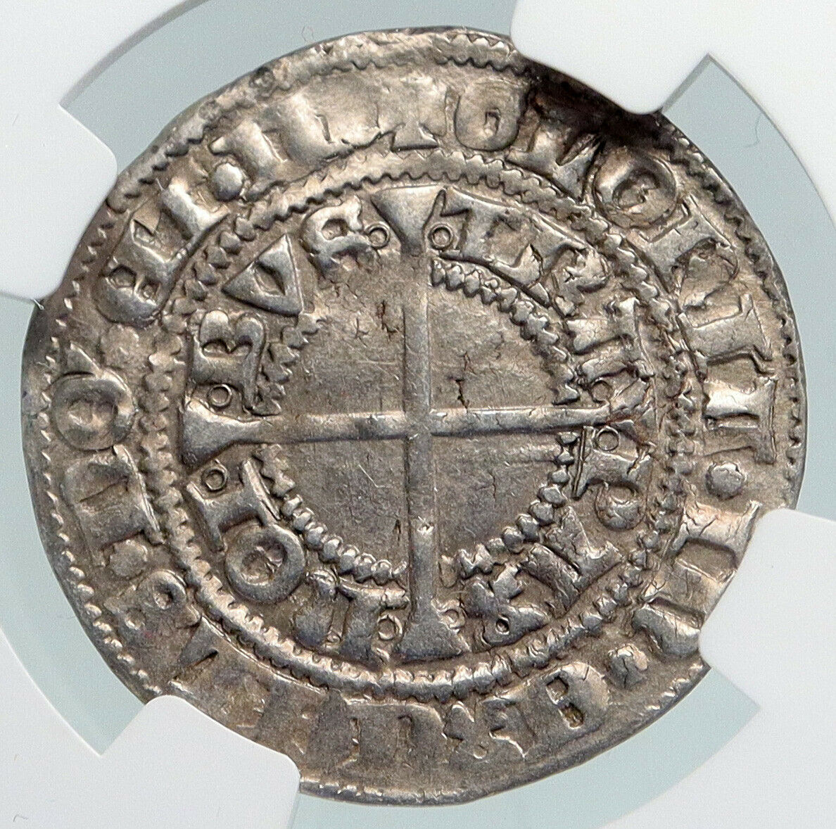 1400-99 AD GERMAN STATES Strasbourg Fleur-de-Lis SILVER Groschen NGC Coin i91601