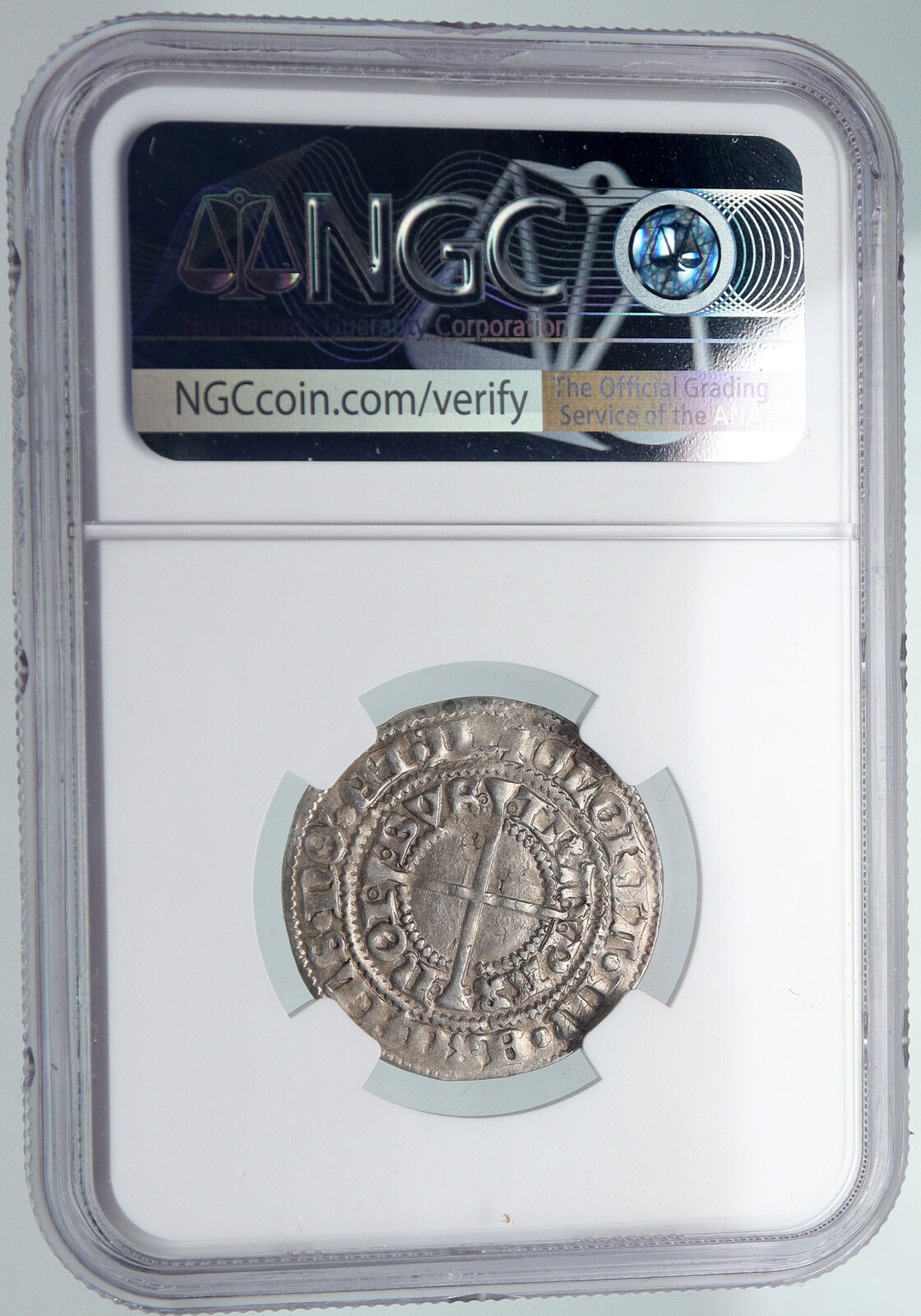 1400-99 AD GERMAN STATES Strasbourg Fleur-de-Lis SILVER Groschen NGC Coin i91601