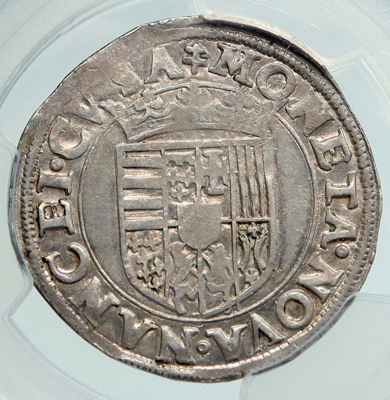 1550AD FRANCE Duke Charles III Province LORRAINE Silver Teston Coin PCGS i91598