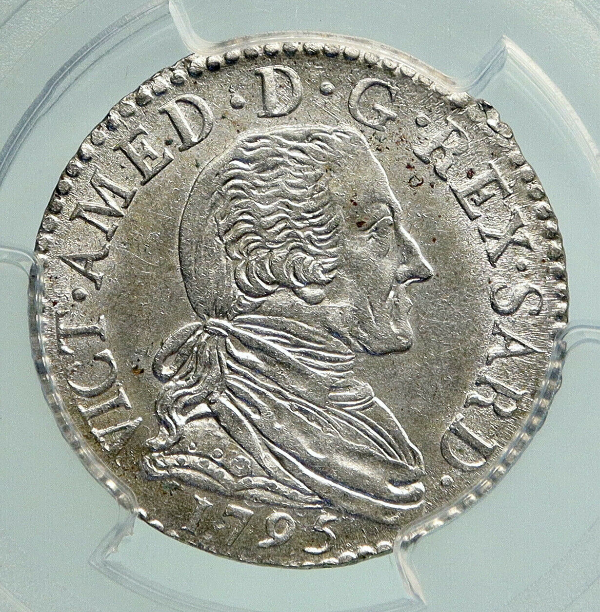 1782 ITALIAN STATES Sardinia VICTORIO AMEDEO III Silver 20 Sol Coin NGC i91594