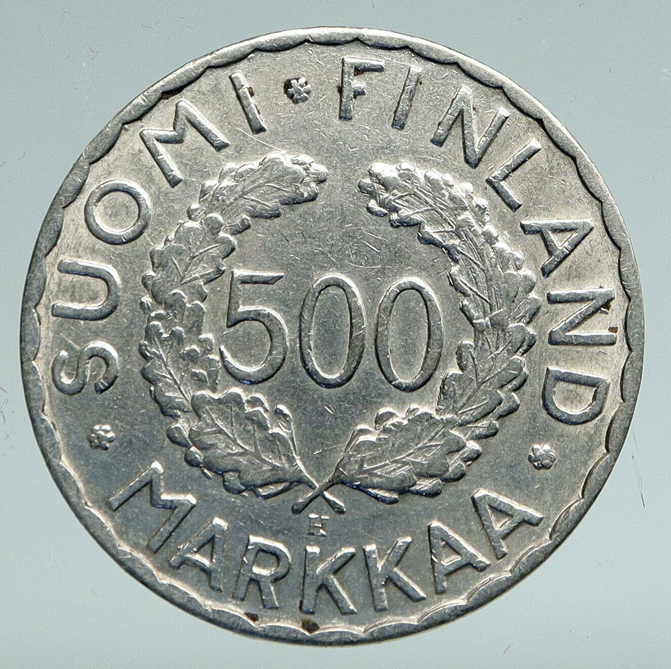 1952 FINLAND Summer Olympics Logo w Rings Genuine Silver 500 Markkaa Coin i91495