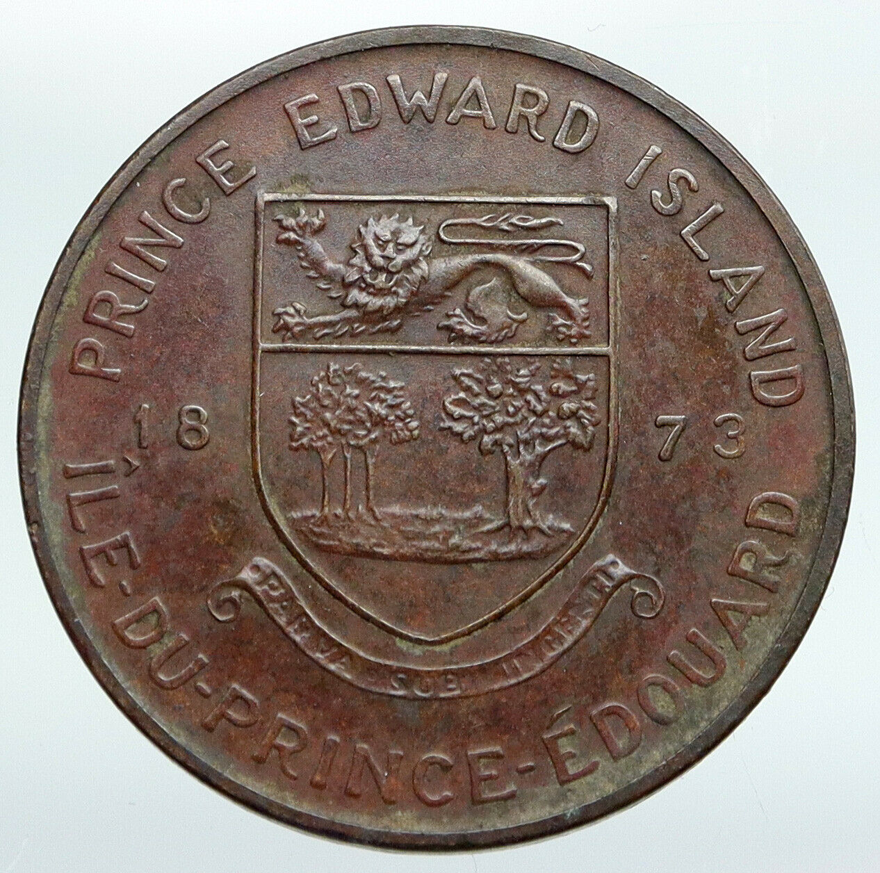 1965-68 PRINCE EDWARD ISLAND UK CANADA Lady Slipper SHELL OIL TOKEN Medal i90992