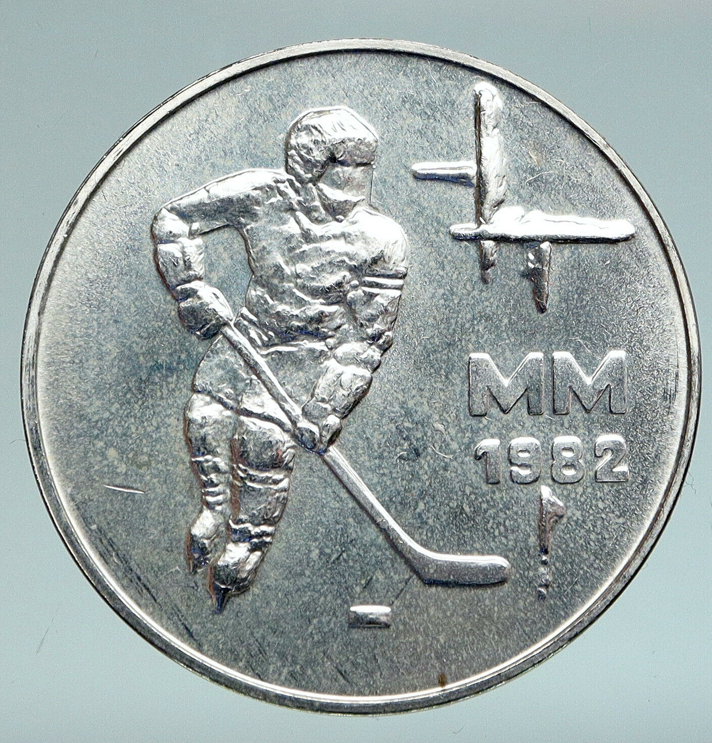 1982 FINLAND World Athletics Championships VINTAGE Silver 50 Markkaa Coin i90887